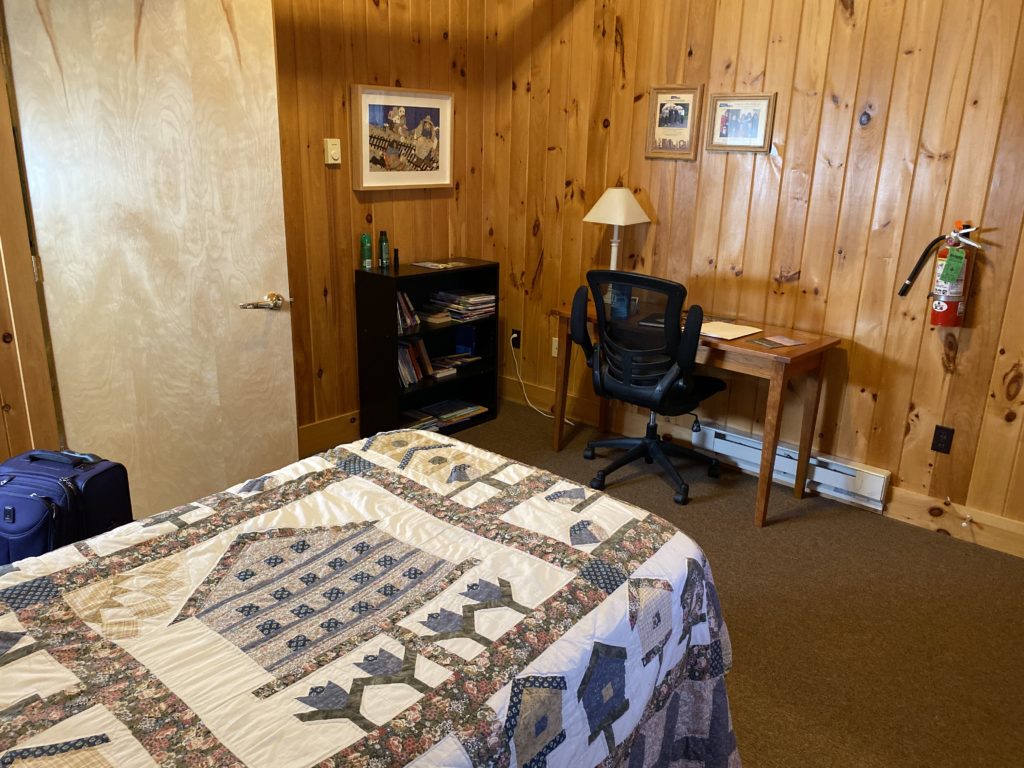 The inside of a cabin at Highlights Foundation